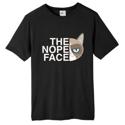 The Nope Face | Funny Lazy Cat Joke Hoodie for & Wo Tall Fusion ChromaSoft Performance T-Shirt