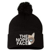 The Nope Face | Funny Lazy Cat Joke Hoodie for & Wo Pom Pom 12in Knit Beanie