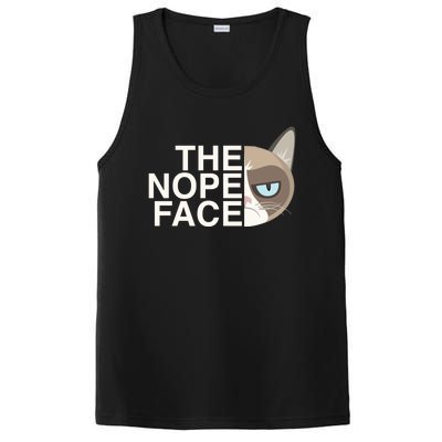 The Nope Face | Funny Lazy Cat Joke Hoodie for & Wo PosiCharge Competitor Tank