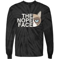 The Nope Face | Funny Lazy Cat Joke Hoodie for & Wo Tie-Dye Long Sleeve Shirt