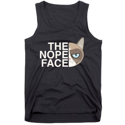 The Nope Face | Funny Lazy Cat Joke Hoodie for & Wo Tank Top