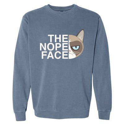 The Nope Face | Funny Lazy Cat Joke Hoodie for & Wo Garment-Dyed Sweatshirt