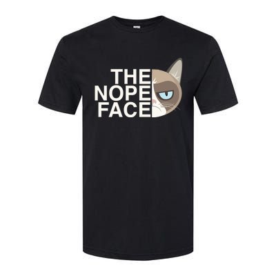 The Nope Face | Funny Lazy Cat Joke Hoodie for & Wo Softstyle CVC T-Shirt