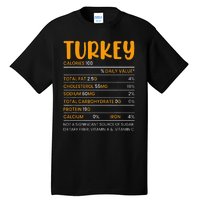 TURKEY NUTRITION FACTS Funny Thanksgiving Christmas Food Tall T-Shirt