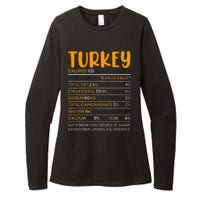 TURKEY NUTRITION FACTS Funny Thanksgiving Christmas Food Womens CVC Long Sleeve Shirt