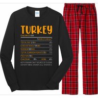 TURKEY NUTRITION FACTS Funny Thanksgiving Christmas Food Long Sleeve Pajama Set