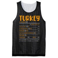 TURKEY NUTRITION FACTS Funny Thanksgiving Christmas Food Mesh Reversible Basketball Jersey Tank