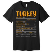 TURKEY NUTRITION FACTS Funny Thanksgiving Christmas Food Premium T-Shirt