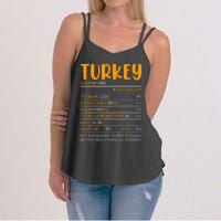 TURKEY NUTRITION FACTS Funny Thanksgiving Christmas Food Women's Strappy Tank