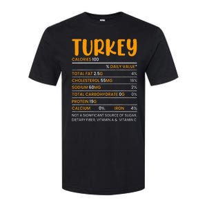 TURKEY NUTRITION FACTS Funny Thanksgiving Christmas Food Softstyle CVC T-Shirt