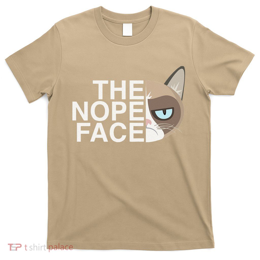 The Nope Face Funny Lazy Cat Joke For & Women T-Shirt