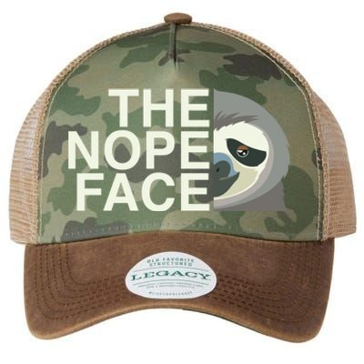 The Nope Face Funny Lazy Sloth Face Gift Legacy Tie Dye Trucker Hat