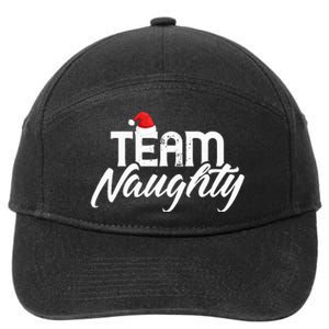 Team Naughty Funny Couple Matching Outfit Team Nice 7-Panel Snapback Hat