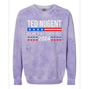 Ted Nugent For President 2024 Colorblast Crewneck Sweatshirt