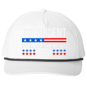 Ted Nugent For President 2024 Snapback Five-Panel Rope Hat