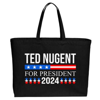 Ted Nugent For President 2024 Cotton Canvas Jumbo Tote