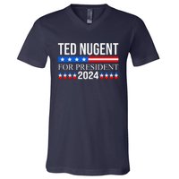 Ted Nugent For President 2024 V-Neck T-Shirt