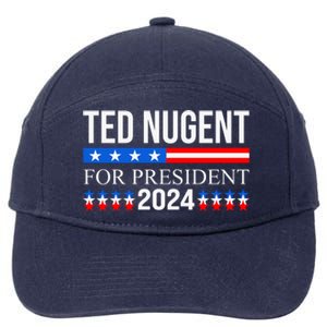 Ted Nugent For President 2024 7-Panel Snapback Hat