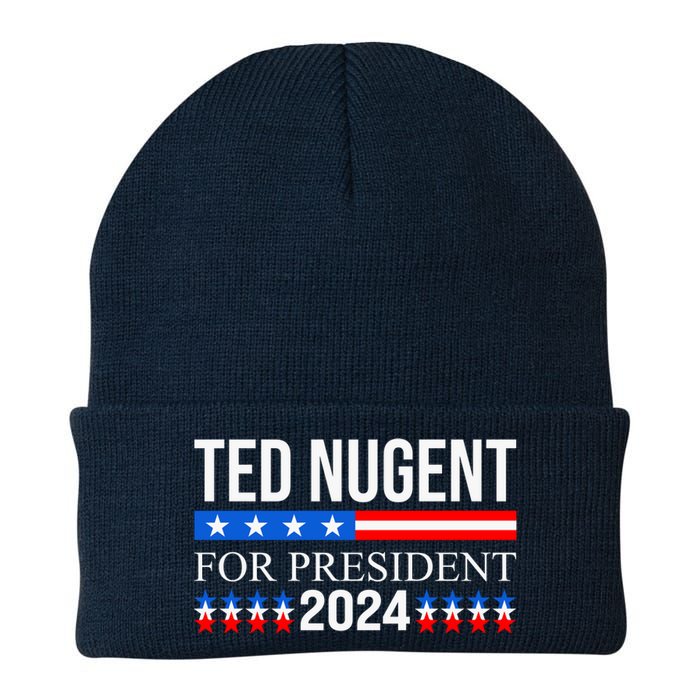 Ted Nugent For President 2024 Knit Cap Winter Beanie