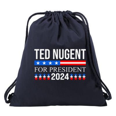 Ted Nugent For President 2024 Drawstring Bag