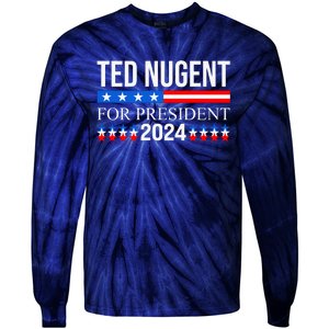 Ted Nugent For President 2024 Tie-Dye Long Sleeve Shirt