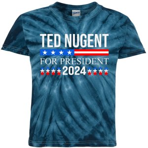 Ted Nugent For President 2024 Kids Tie-Dye T-Shirt