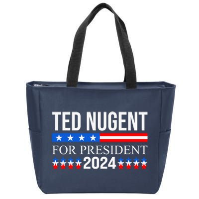 Ted Nugent For President 2024 Zip Tote Bag