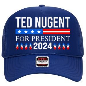 Ted Nugent For President 2024 High Crown Mesh Back Trucker Hat