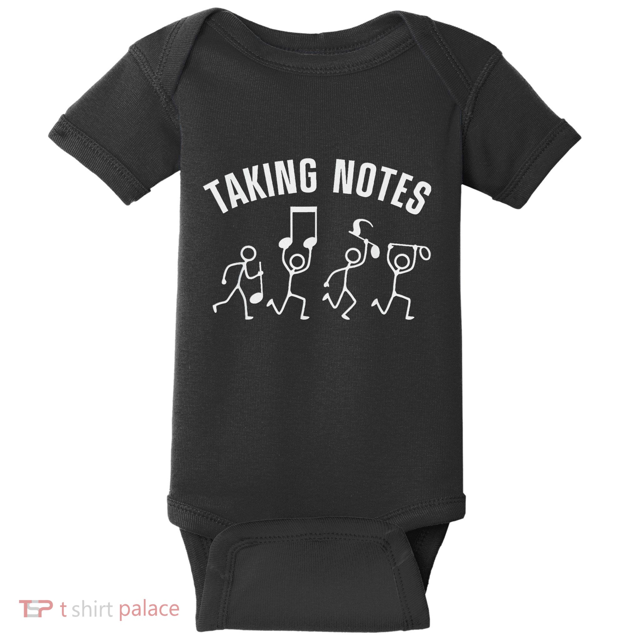 Taking Notes Funny Musical Notes Symbol Baby Bodysuit