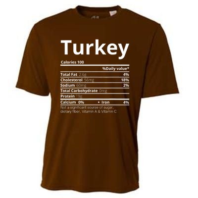 Turkey Nutrition Facts Thanksgiving Costume Cooling Performance Crew T-Shirt