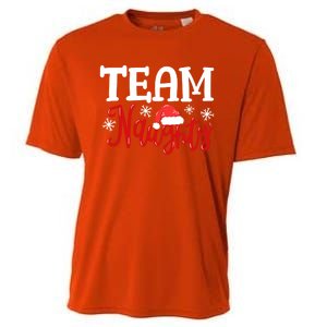 Team Naughty Funny Couple Matching Outfit Team Nice Family Great Gift Cooling Performance Crew T-Shirt