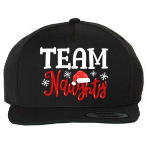 Team Naughty Funny Couple Matching Outfit Team Nice Family Great Gift Wool Snapback Cap