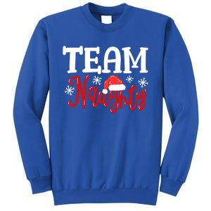 Team Naughty Funny Couple Matching Outfit Team Nice Family Great Gift Sweatshirt