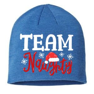 Team Naughty Funny Couple Matching Outfit Team Nice Family Great Gift Sustainable Beanie