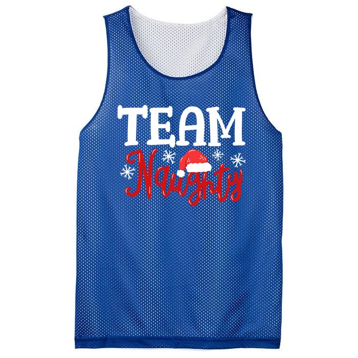 Team Naughty Funny Couple Matching Outfit Team Nice Family Great Gift Mesh Reversible Basketball Jersey Tank