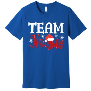 Team Naughty Funny Couple Matching Outfit Team Nice Family Great Gift Premium T-Shirt