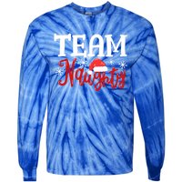 Team Naughty Funny Couple Matching Outfit Team Nice Family Great Gift Tie-Dye Long Sleeve Shirt