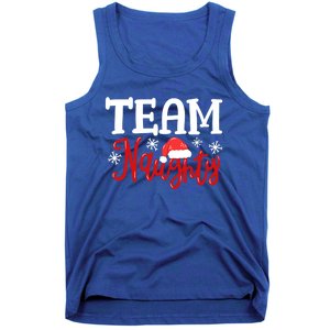 Team Naughty Funny Couple Matching Outfit Team Nice Family Great Gift Tank Top