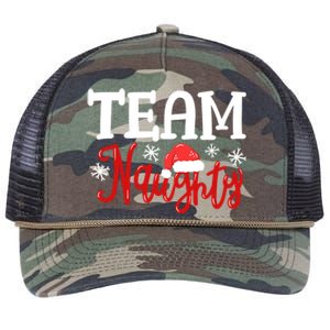 Team Naughty Funny Couple Matching Outfit Team Nice Family Great Gift Retro Rope Trucker Hat Cap