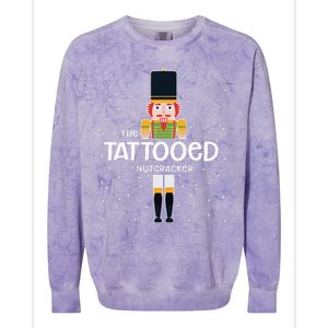 Tattooed Nutcracker Family Matching Funny Pajama Colorblast Crewneck Sweatshirt