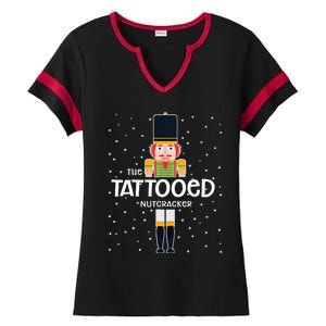 Tattooed Nutcracker Family Matching Funny Pajama Ladies Halftime Notch Neck Tee