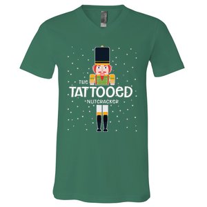 Tattooed Nutcracker Family Matching Funny Pajama V-Neck T-Shirt