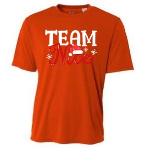 Team Nice Funny Couple Matching Outfit Team Naughty Family Gift Cooling Performance Crew T-Shirt