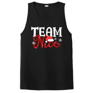 Team Nice Funny Couple Matching Outfit Team Naughty Family Gift PosiCharge Competitor Tank