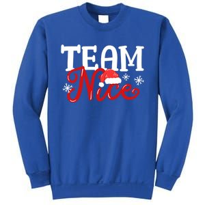 Team Nice Funny Couple Matching Outfit Team Naughty Family Gift Sweatshirt