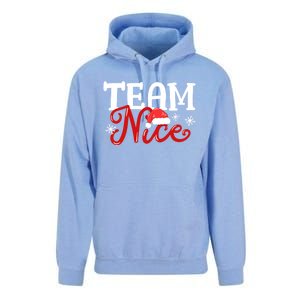 Team Nice Funny Couple Matching Outfit Team Naughty Family Gift Unisex Surf Hoodie