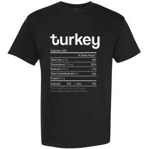 Turkey Nutrition Facts Funny Thanksgiving Christmas food Garment-Dyed Heavyweight T-Shirt