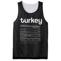 Turkey Nutrition Facts Funny Thanksgiving Christmas food Mesh Reversible Basketball Jersey Tank