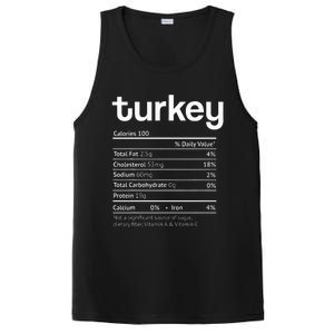 Turkey Nutrition Facts Funny Thanksgiving Christmas food PosiCharge Competitor Tank