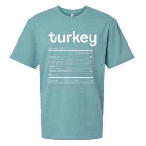 Turkey Nutrition Facts Funny Thanksgiving Christmas food Sueded Cloud Jersey T-Shirt